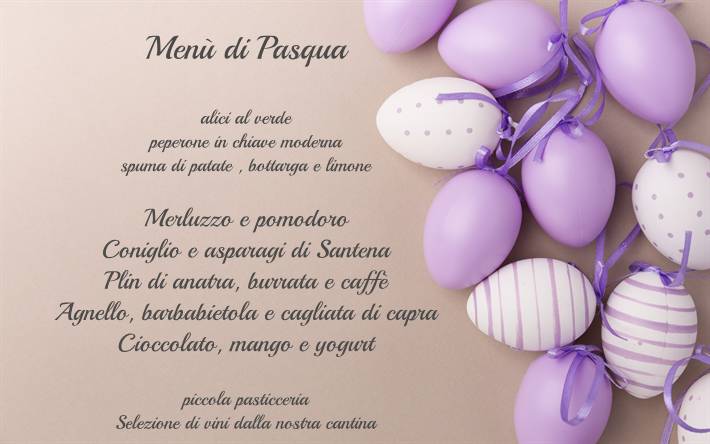 menu uova
